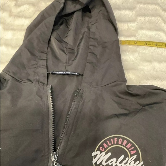 BANDY MELVILLE Official Women's MALIBU LOCALS ONLY Hooded Windbreaker Jacket ONZ - Picture 7 of 7